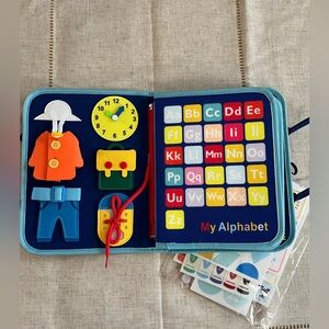 New Toddler Busy Book, Felt, Montessori Based Skills, Sensory